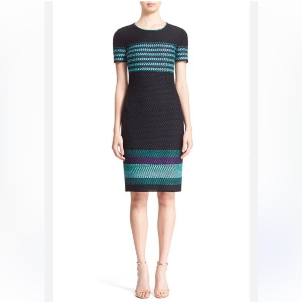 EUC St John Marco Stitch Knit Striped Sheath Dress